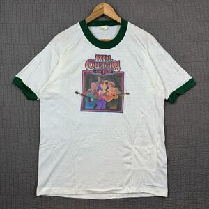 True Vintage 70s KOOL Cigarettes Ringer Tee Shirt Men's XL White Single Stitch